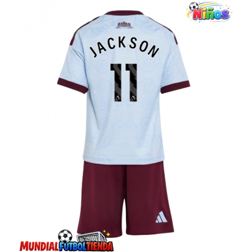 Camiseta Aston Villa Nicolas Jackson #11 Tercera Equipación Replica 2026-27 para niños mangas cortas (+ Pantalones cortos)